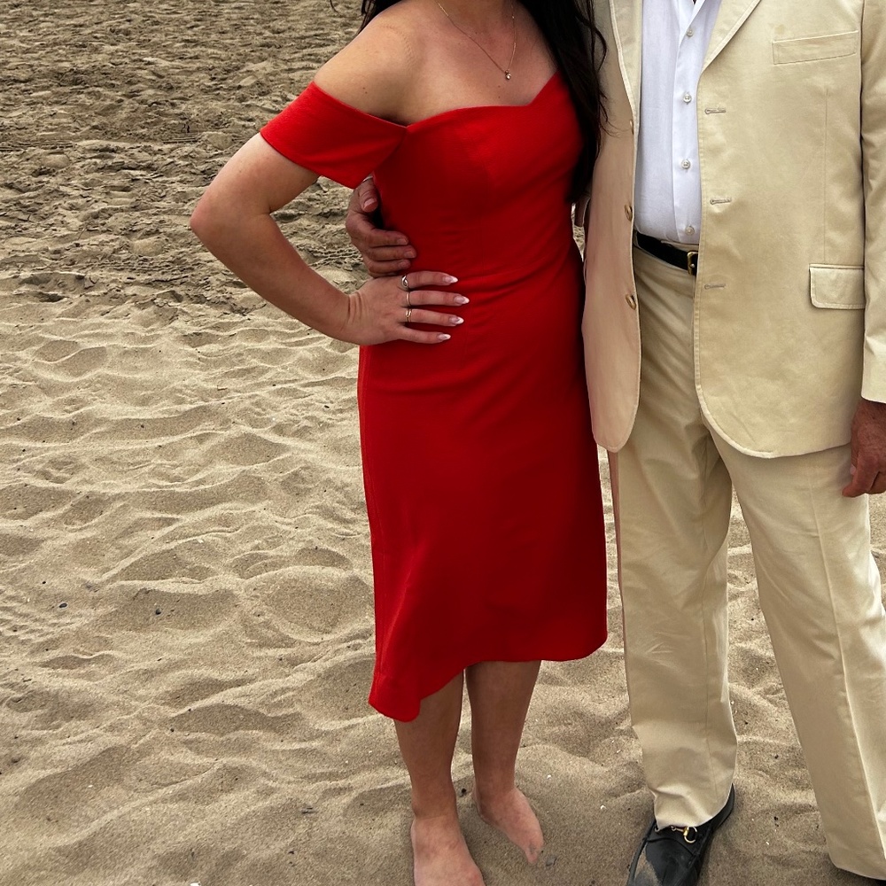 Dress the Population Poppy Color Midi Dress, size S